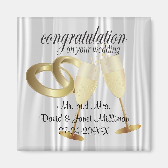 Congratulations on Your Wedding Day Magnet (Front)