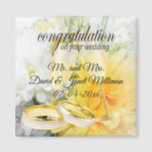 Congratulations on Your Wedding Day Magnet<br><div class="desc">Wedding Magnet. Congratulations on Your Wedding Day Keepsake from the Bride and Groom ready for you to personalise. If need be... you can delete all text and start fresh with your own text, colour and font choices with the Zazzle design tool area. ✔Note: Not all template areas need changed. 📌If...</div>