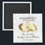 Congratulations on Your Wedding Day Magnet<br><div class="desc">Wedding Magnet. Congratulations on Your Wedding Day Keepsake from the Bride and Groom ready for you to personalise. ⭐This Product is 100% Customisable. Graphics and / or text can be added, deleted, moved, resized, changed around, rotated, etc... ⭐ (Please be sure to resize or move graphics if needed before ordering)...</div>