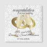 Congratulations on Your Wedding Day Magnet<br><div class="desc">Wedding Magnet. Congratulations on Your Wedding Day Keepsake from the Bride and Groom ready for you to personalise. ✔Note: Not all template areas need changed. 📌If you need further customisation, please click the "Click to Customise further" or "Customise or Edit Design" button and use our design tool to resize, rotate,...</div>