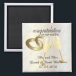 Congratulations on Your Wedding Day Magnet<br><div class="desc">Made with high resolution vector graphics for a professional print. 100% Customise-able. Ready to fill in the box(es) or Click on the CUSTOMIZE IT button to change, move, delete, re-size any of the graphics or add your own text, font and font colour. If you have any questions about this product...</div>