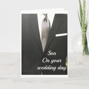 CONGRATULATIONS ON YOUR WEDDING DAY **SON** CARD