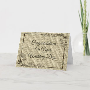 Congratulations On Your Wedding Day Wishes Couple  Holiday Card