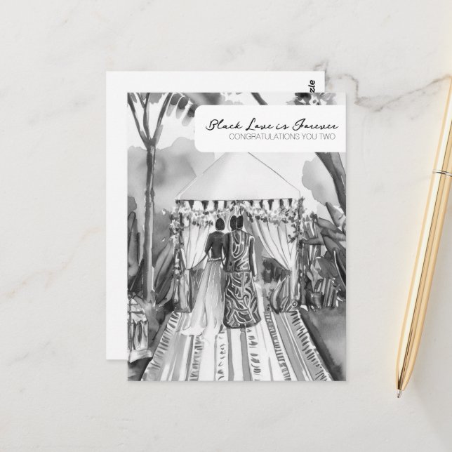 Congratulations on Your Wedding Postcard (Front/Back In Situ)