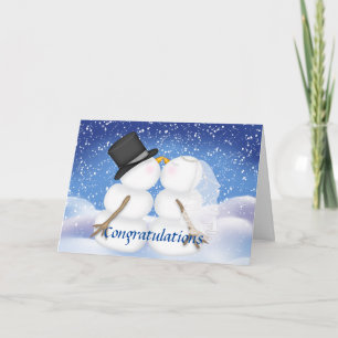 Congratulations on Your Winter Wedding Holiday Card