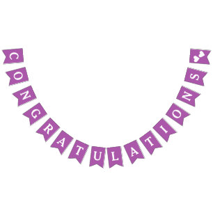 "Congratulations" party bunting banner