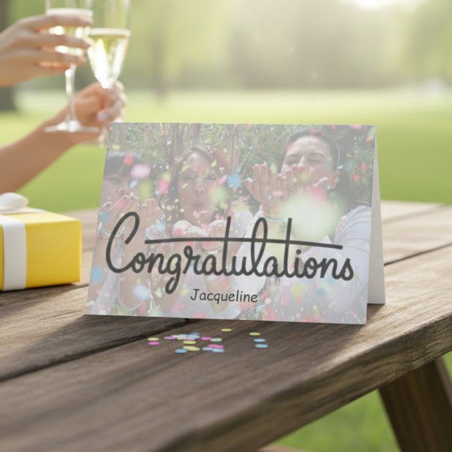Congratulations Personalised Card (Congratulations Personalized Card)