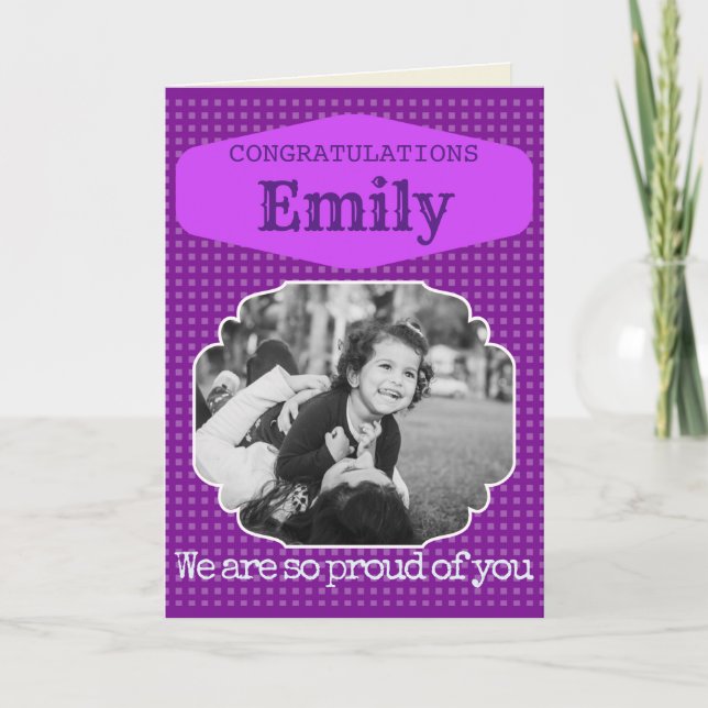 Congratulations Personalised Graduation Card (Front)