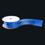 Congratulations - Personalised Satin Ribbon<br><div class="desc">Add your own message,  greeting,  name,  company name,  date,  occasion,  to this personalised ribbon. Use ribbon for weddings,  anniversary,  birthdays,  retirement,  graduation,  new job,  new job,  new baby,  engagement or other celebrations.</div>