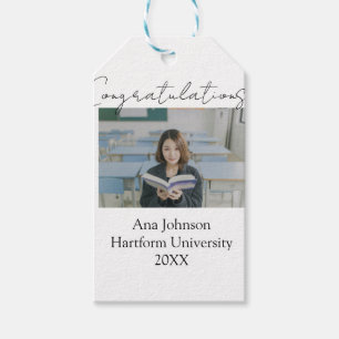 Congratulations photo graduate name university yea gift tags