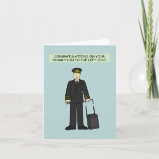 Congratulations Pilot Promotion to Left Seat Card