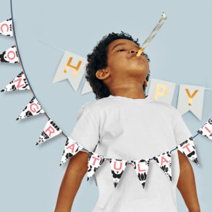 Congratulations Pink Black & White Baby Girl Bunting