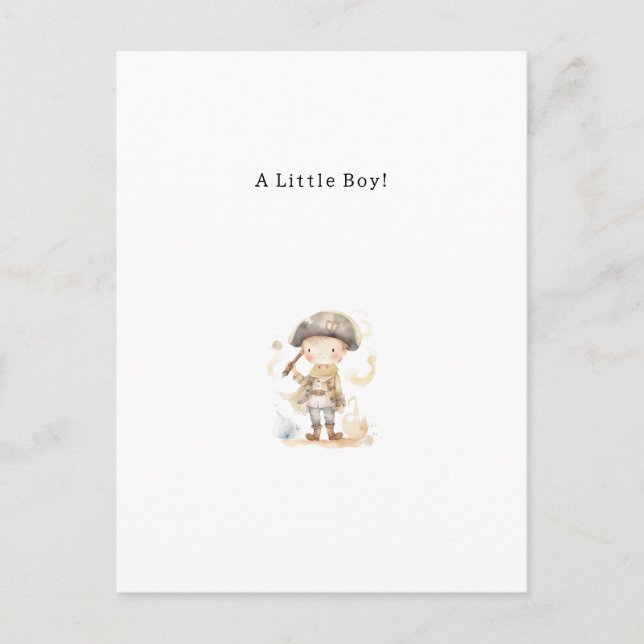 Congratulations Pirate New Baby Birth Card (Front)