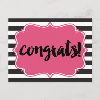 Congratulations Postcard Perfectly Posh
