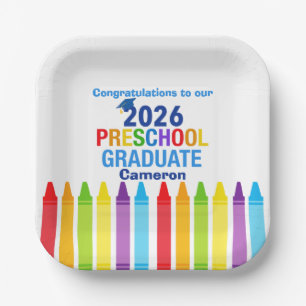Congratulations Preschool Graduate Custom Party Paper Plate