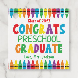 Congratulations Preschool Graduate Favour Tags