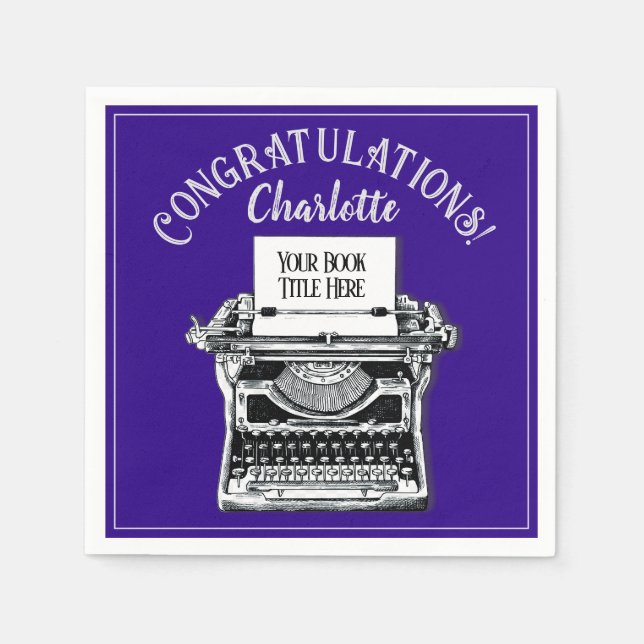Congratulations Publication Personalised Napkin (Front)