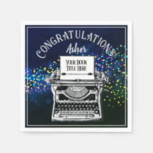 Congratulations Publication Personalised Teal Napkin