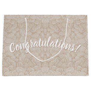 Congratulations!- Quantum Weave Neutral Large Gift Bag