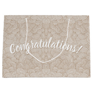 Congratulations!- Quantum Weave Neutral Large Gift Bag