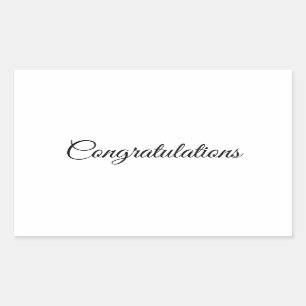 Congratulations  rectangular sticker