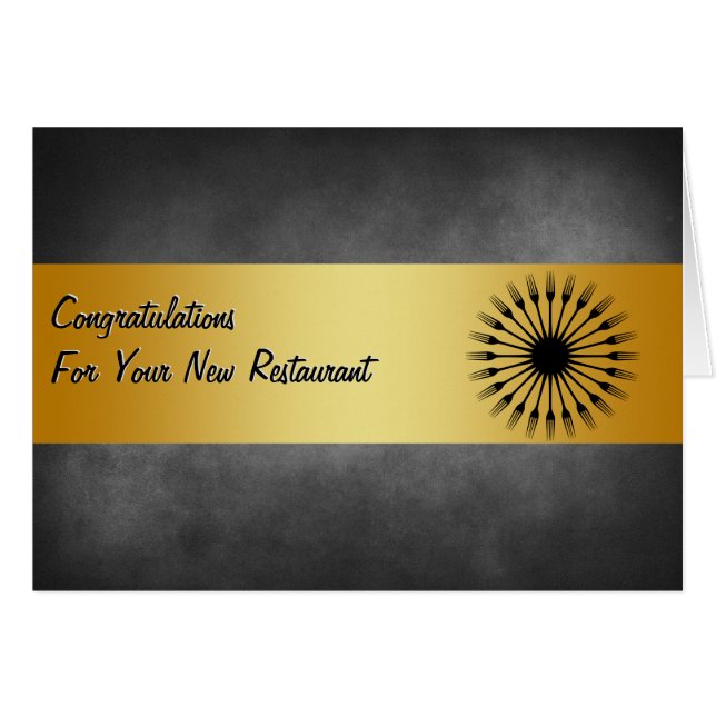 Congratulations Restaurant New Business Card (Front Horizontal)