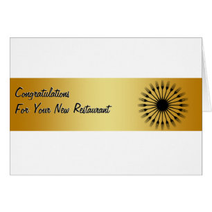 Congratulations Restaurant New Business Card