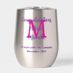 Congratulations Retirement Monogram Name Stainless