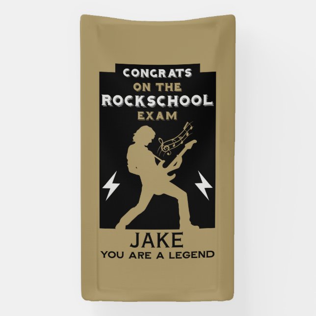 Congratulations Rock Guitar Exam Banner (Vertical)