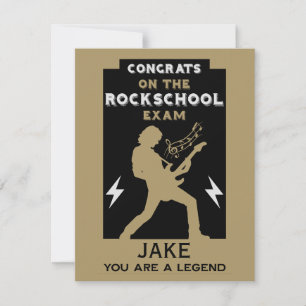 Congratulations Rock Guitar Exam Card