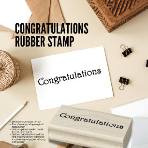 Congratulations Rubber Stamp