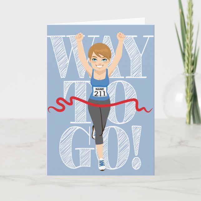 Congratulations Runner Card (customizable) (Front)