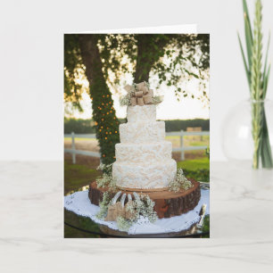 Congratulations - Rustic Wedding Cake Card