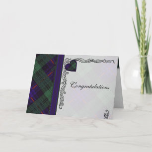 Congratulations - Scottish Tartan Armstrong Blank Card