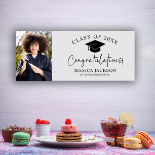 Congratulations! Script Photo Graduation Banner