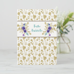 Congratulations Shower or Wedding Gold Purple Card