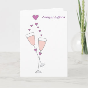 Congratulations simple champagne toast card