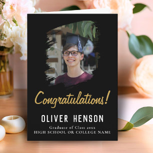 Congratulations Simple Graduate Photo Graduation Card