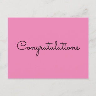 congratulations simple minimal text style card