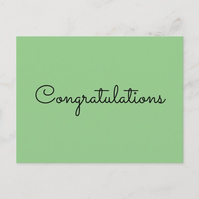 congratulations simple minimal text style card (Front)