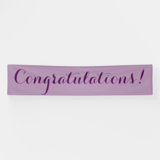 Congratulations simple purple banner sign
