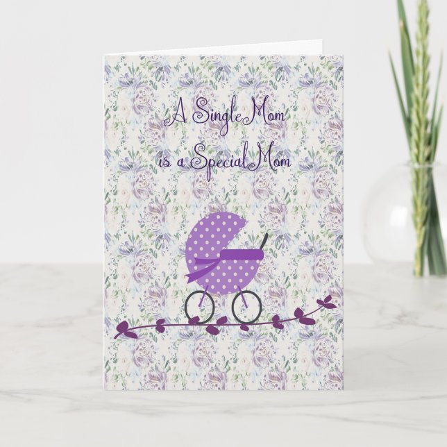 Congratulations Single Mum on New Baby Card (Front)