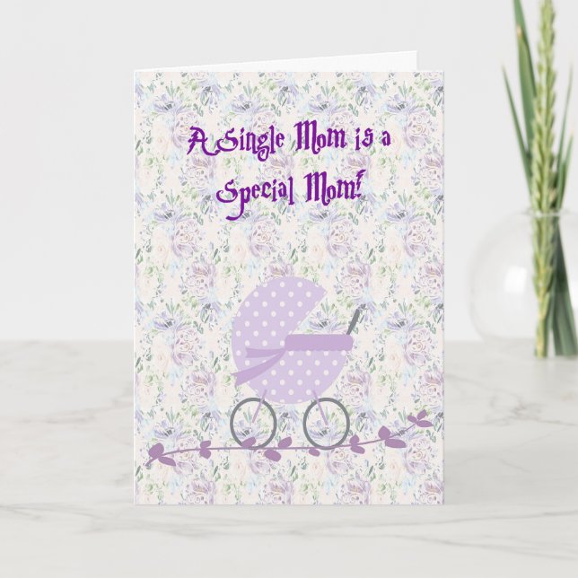 Congratulations Single Mum on New Baby Card (Front)