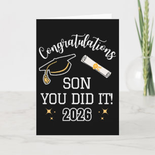 Congratulations Son You Did It, Son Graduation 202 Card