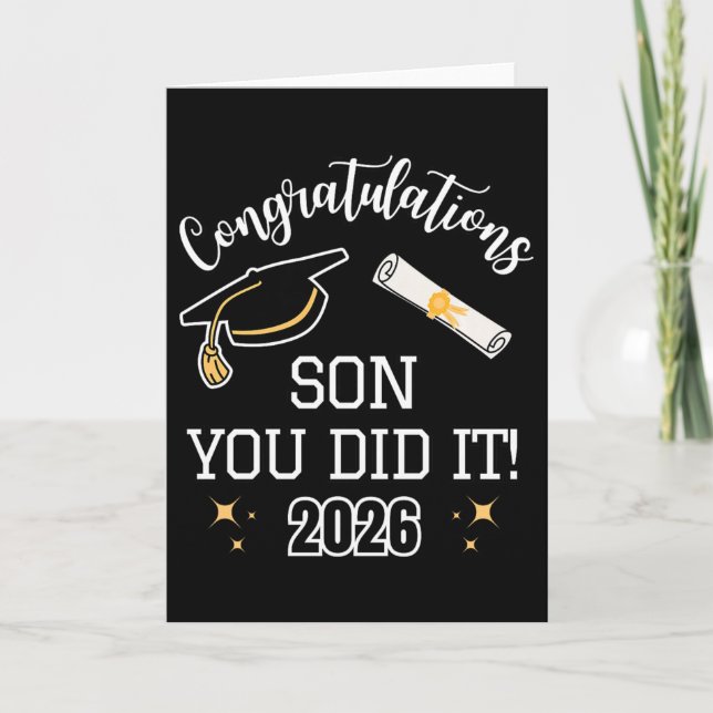 Congratulations Son You Did It, Son Graduation 202 Card (Front)