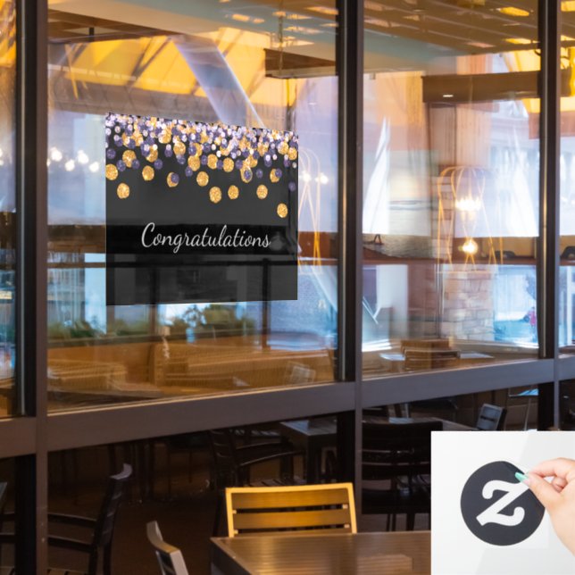Congratulations Sparkle Glitter Drop (Restaurant Window)