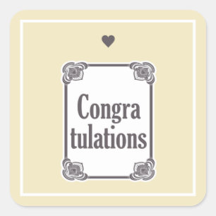 Congratulations Square Sticker