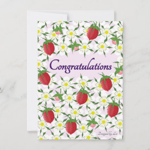 Congratulations Strawberry Greeting Cards