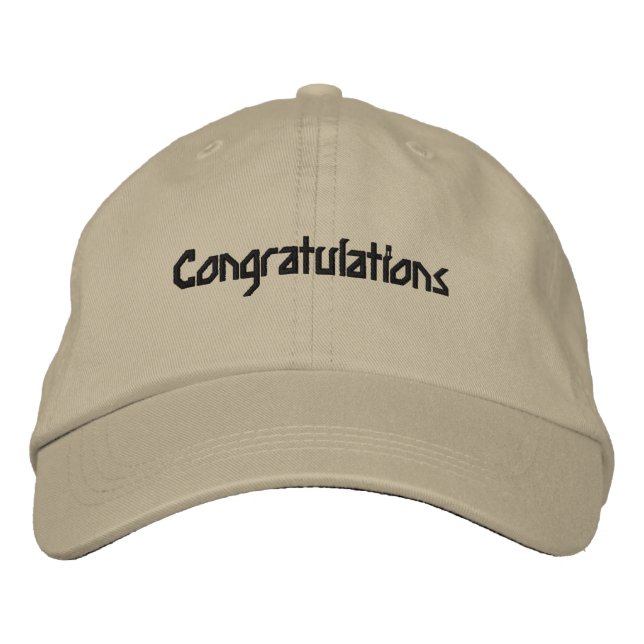 Congratulations Success Inspired Strapback Wishes  Embroidered Hat (Front)