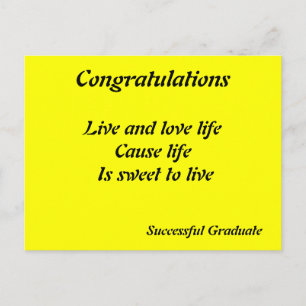 Congratulations successful graduate postcards